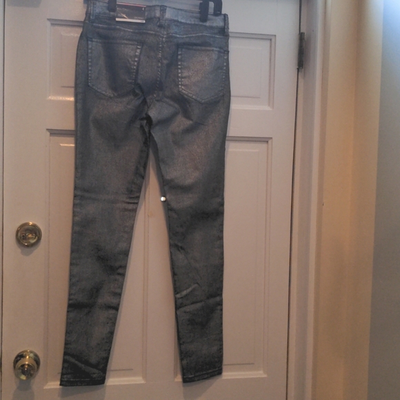 🌞Iridescent! Black/silver Ana skinny jeans, Size 4, NWT - Picture 3 of 6